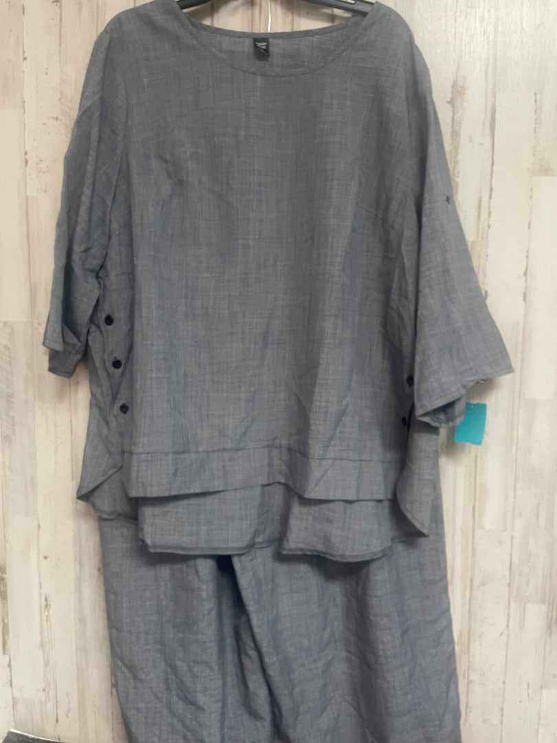 GREY EMERY ROSE CHAMBRAY 2PC SET, LADIES 3X