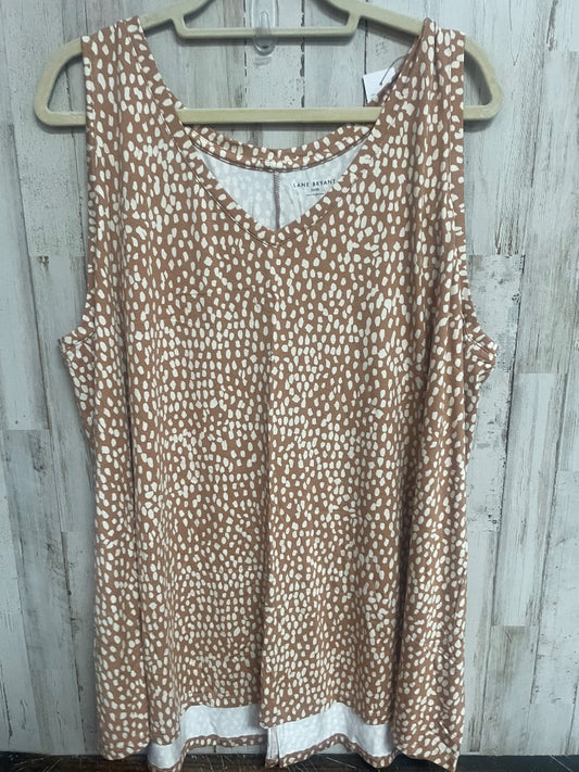TAN LANE BRYANT DOTTED SOFT TANK, LADIES 3X