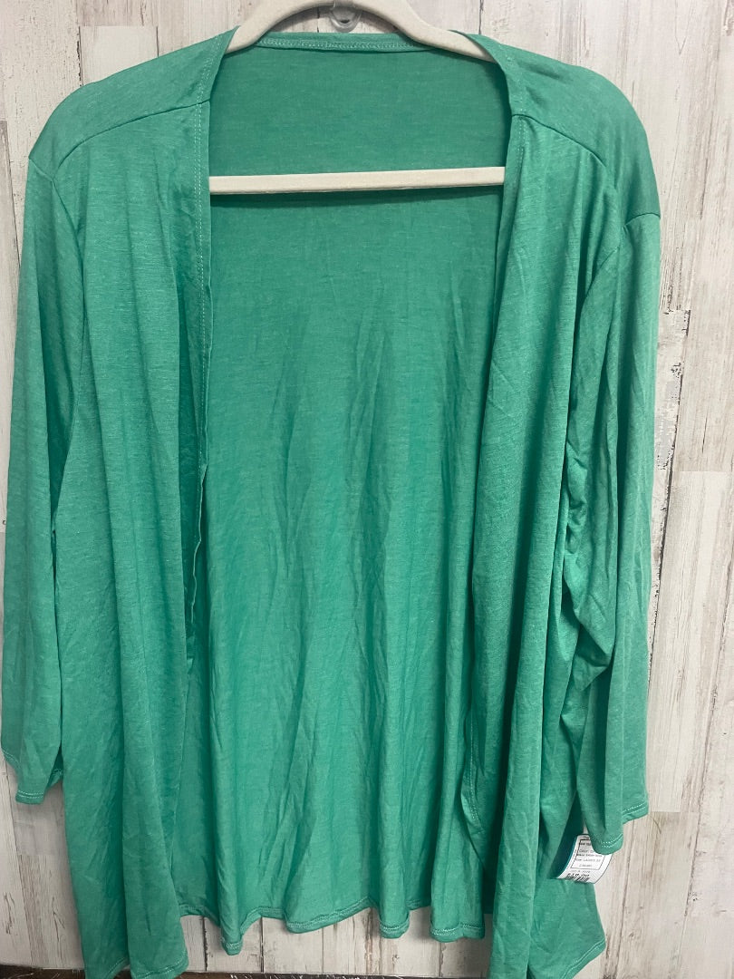 GREEN EMERY ROSE NEW TEE CARDIGAN, LADIES 3X