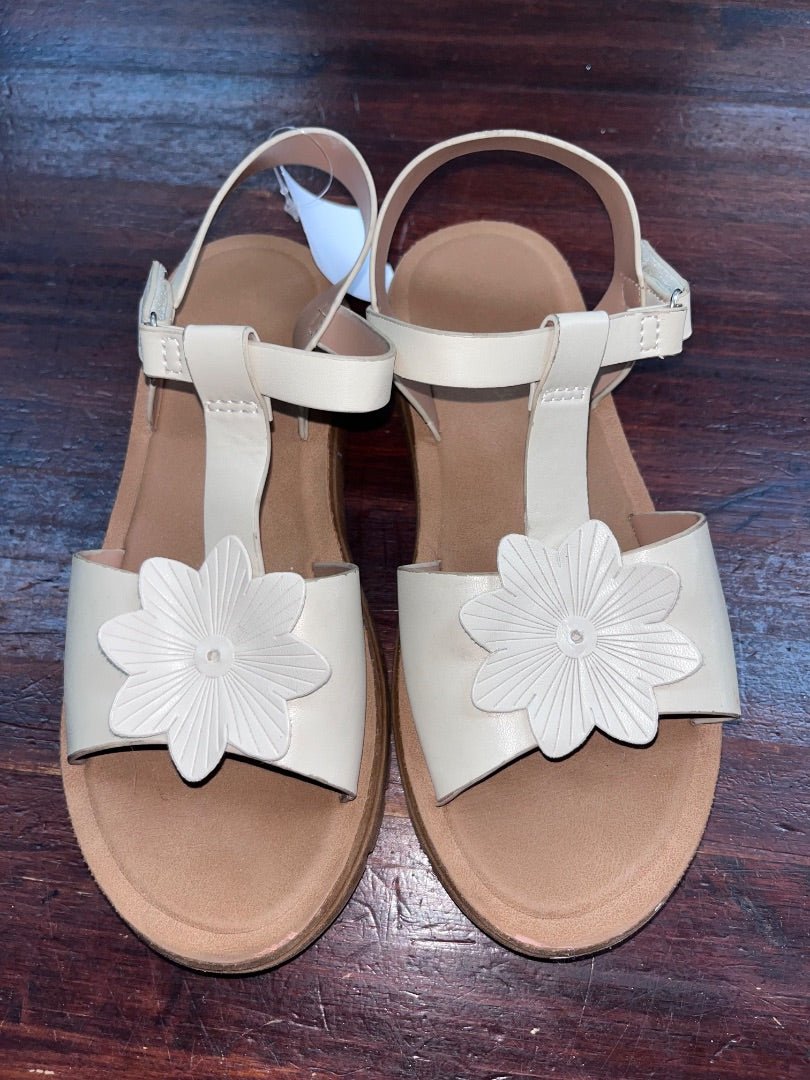 IVORY CHULIS FLOWER STRAP SANDALS, SHOES Y2