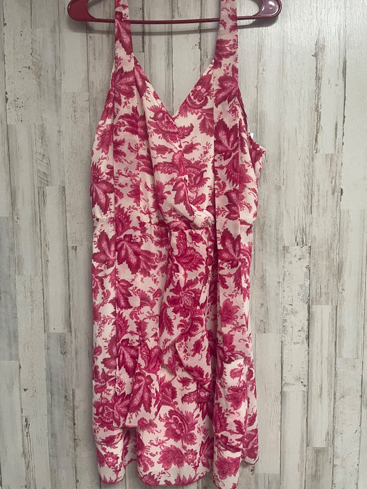 PINK TWO A TEE CO FLORAL TANK DRESS, LADIES XL