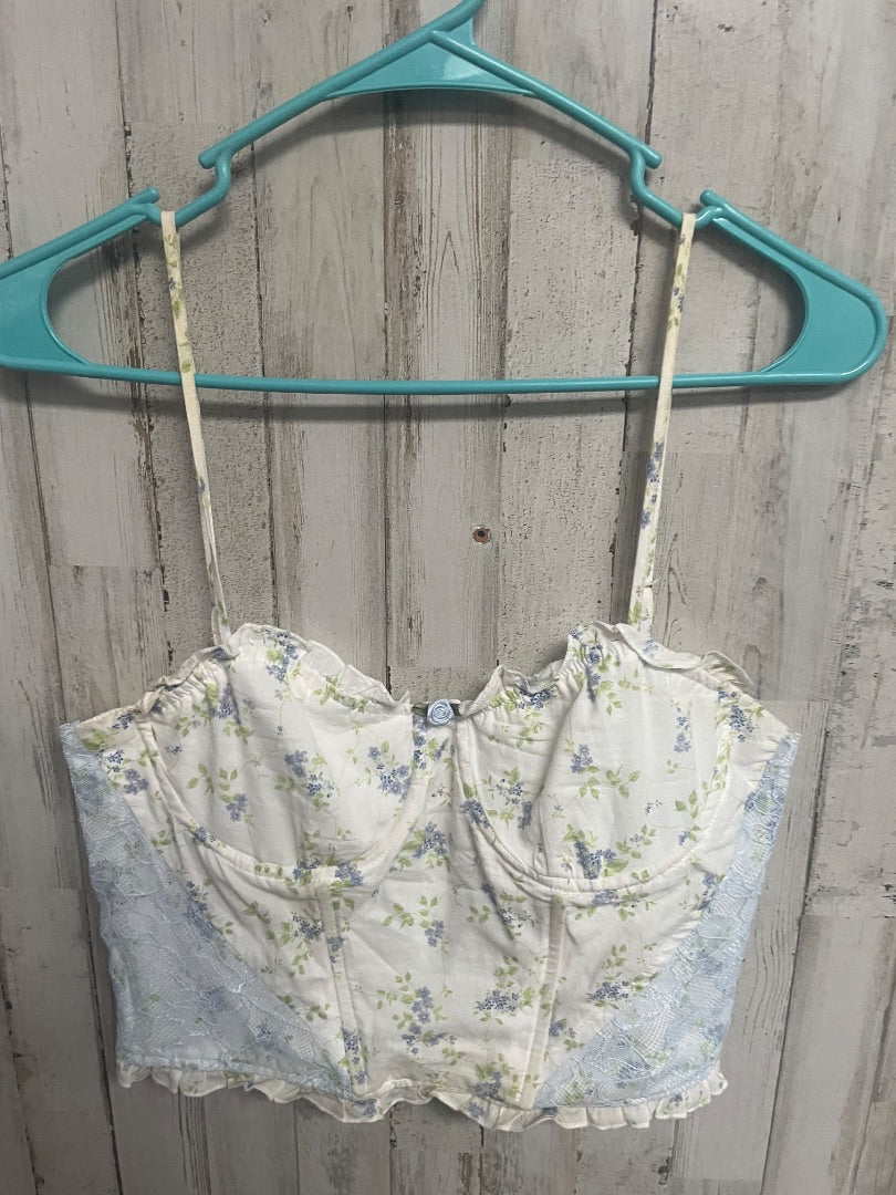 WHITE ALTARD STATE FLORAL CROP TANK, LADIES M