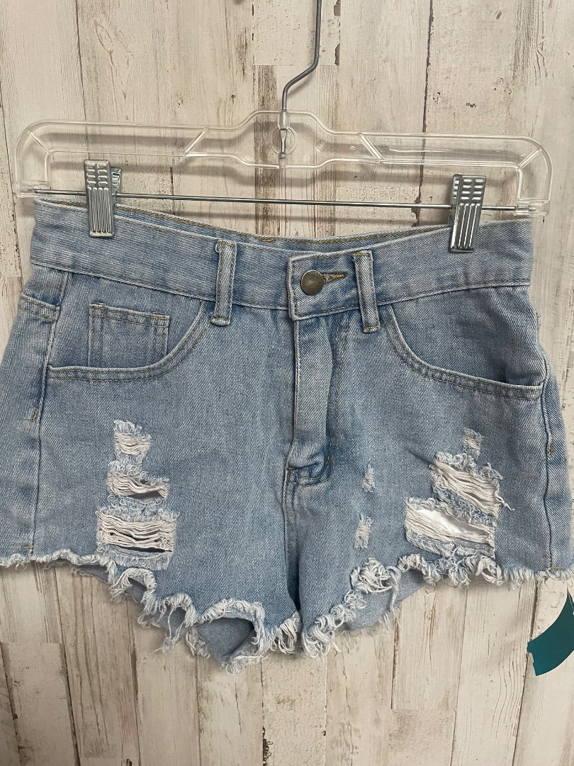 DENIM  DISTRESS SHORTS, LADIES S