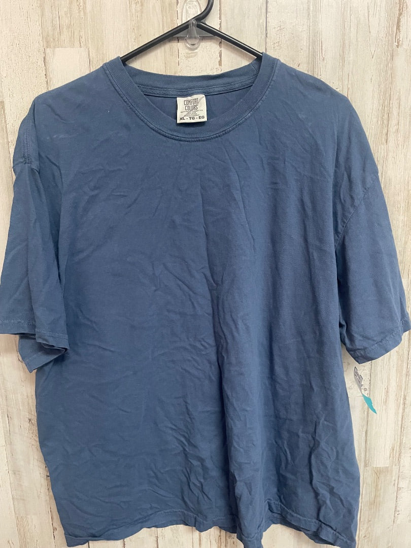 STEEL BLUE COMFORT COLORS COTTON TEE, LADIES XL
