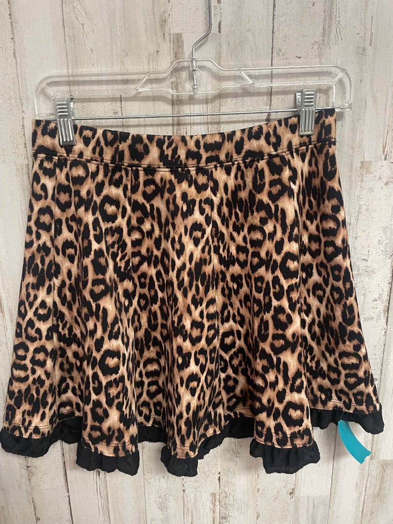 BROWN FOREVER 21 CHEETAH SKIRT, LADIES M