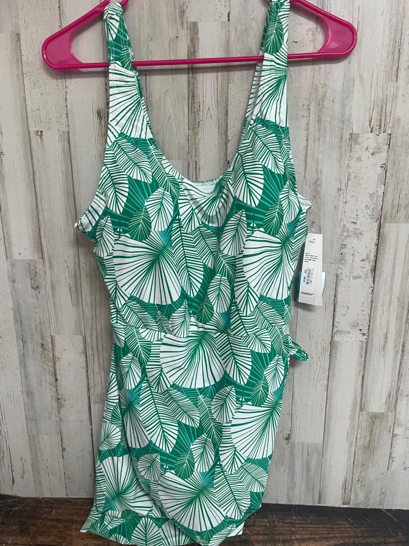 GREEN TAHARI SWIM DRESS, LADIES 3X
