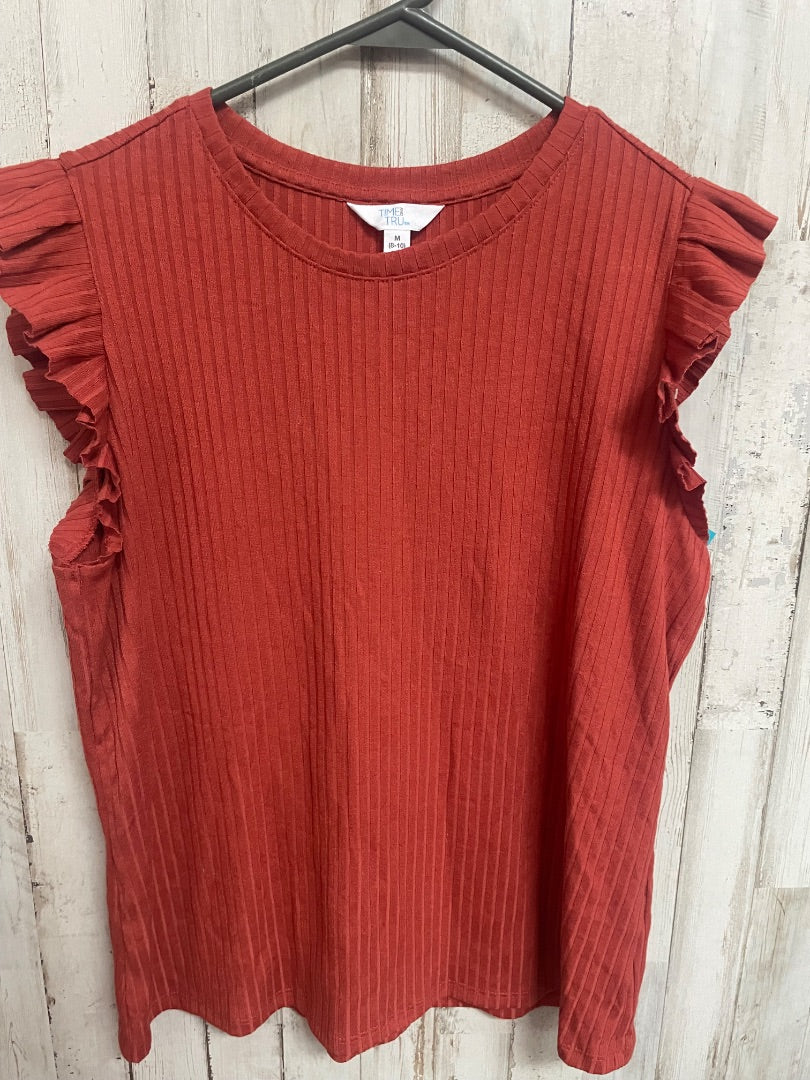 RUST TIME & TRU RIBBED TOP, LADIES M