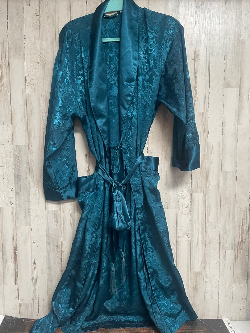 TEAL VICTORIAS SECRET SATIN ROBE, LADIES S