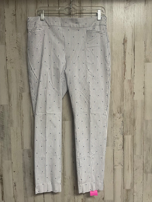 WHITE CHICOS STRIPE PULL ON PANTS, LADIES XL