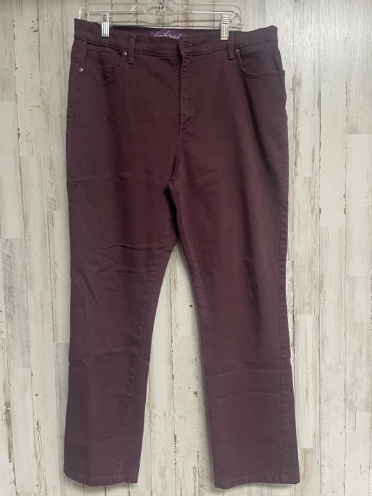 MAROON GLORIA VANDERBILT SZ 16 AMANDA JEANS, LADIES XL