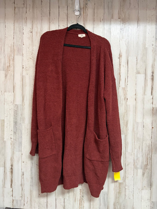 BROWN ENTRO SHERPA CARDIGAN, LADIES XL