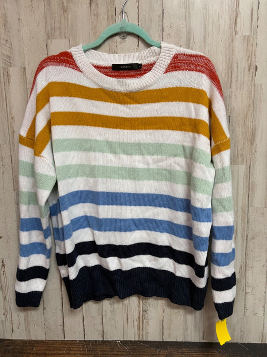 MULTI ZESICA STRIPE KNIT SWEATER, LADIES XL