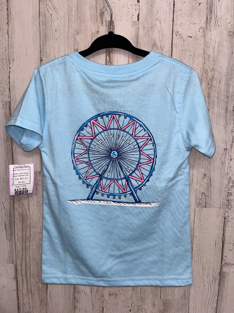 LIGHT BLUE PROPERLY TIED NEW FERRIS WHEEL TEE, BOY 2/3