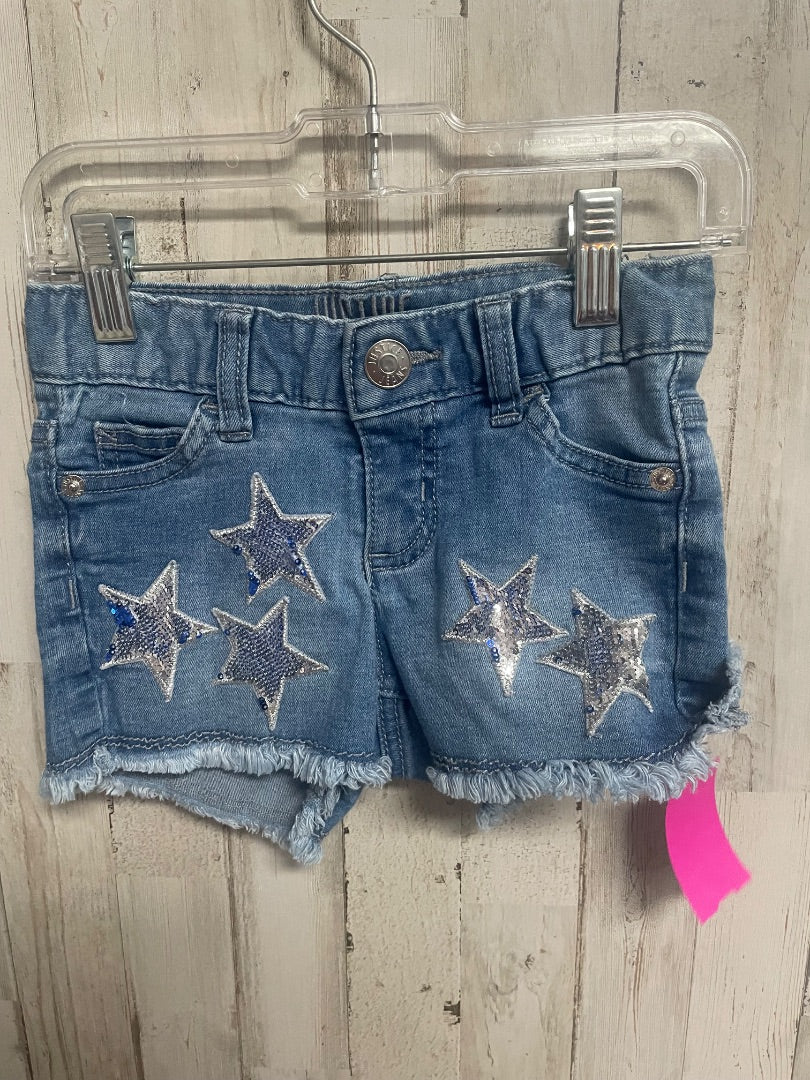 DENIM JUSTICE STAR SEQUIN DENIM SHORTS, GIRL 7 SLIM