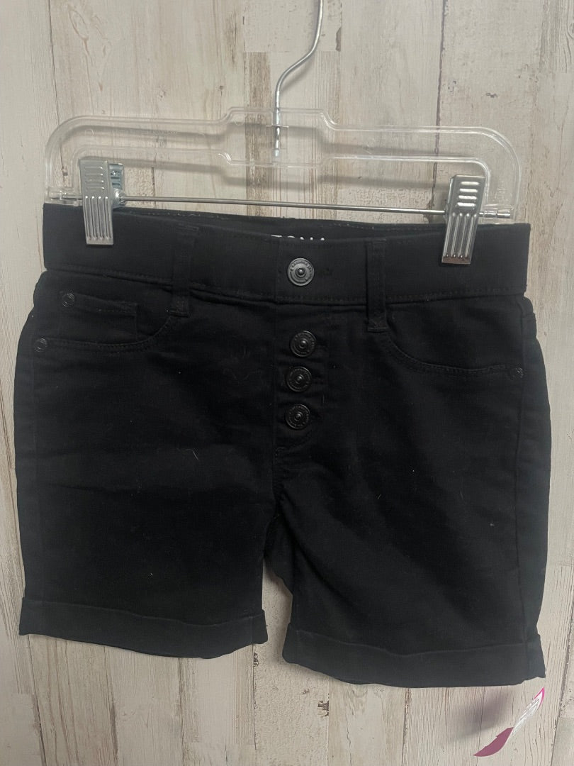 BLACK ARIZONA CUFF BUTTON SHORTS, GIRL 7