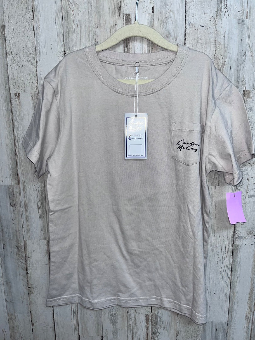 LIGHT TAN CARDIN MCCOY NEW STOP THE WAVES DINO TEE, BOY 8/10