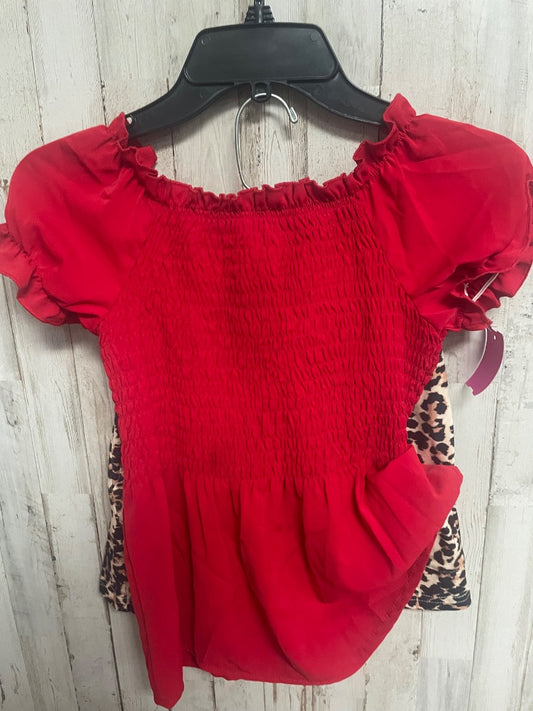 RED/LEOPARD BOUTIQUE SMOCK/LEOPARD 2PC SET, GIRL 9