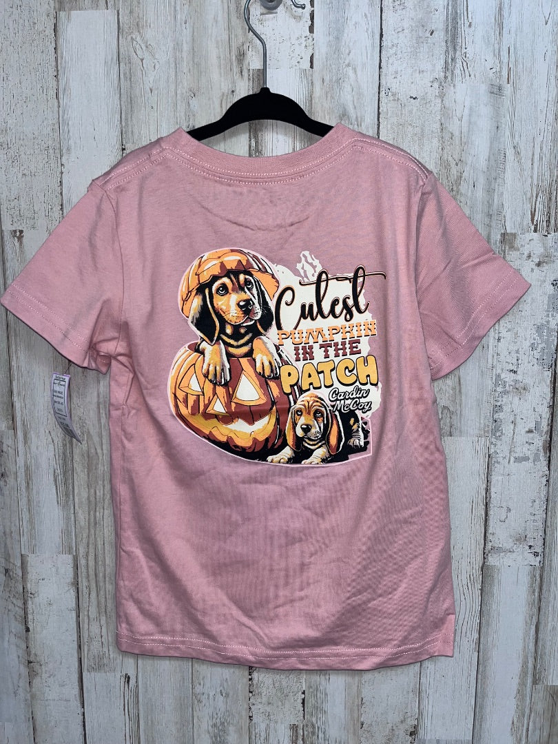 MAUVE CARDIN MCCOY NEW CUTEST PUMPKIN TEE, GIRL 4/5