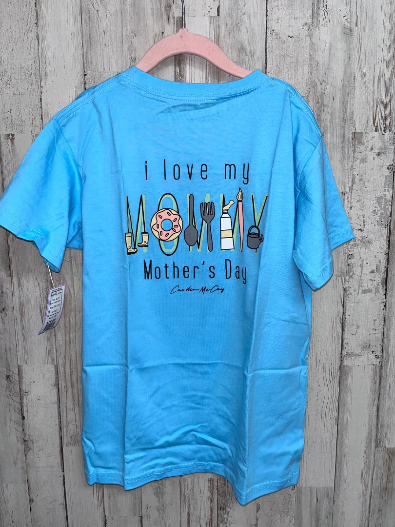 BLUE CARDIN MCCOY NEW MOTHERS DAY TEE, GIRL 8/10