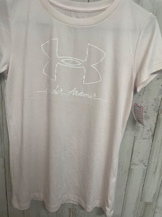 LIGHT PINK UNDER ARMOUR DRY FIT LOGO TEE, LADIES XS