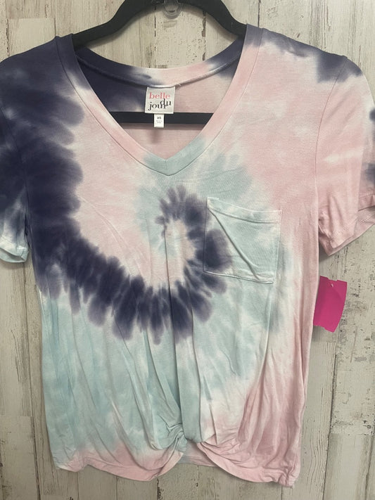 PINK/BLUE BELLE DE JOUR DYE POCKET TEE, LADIES XS