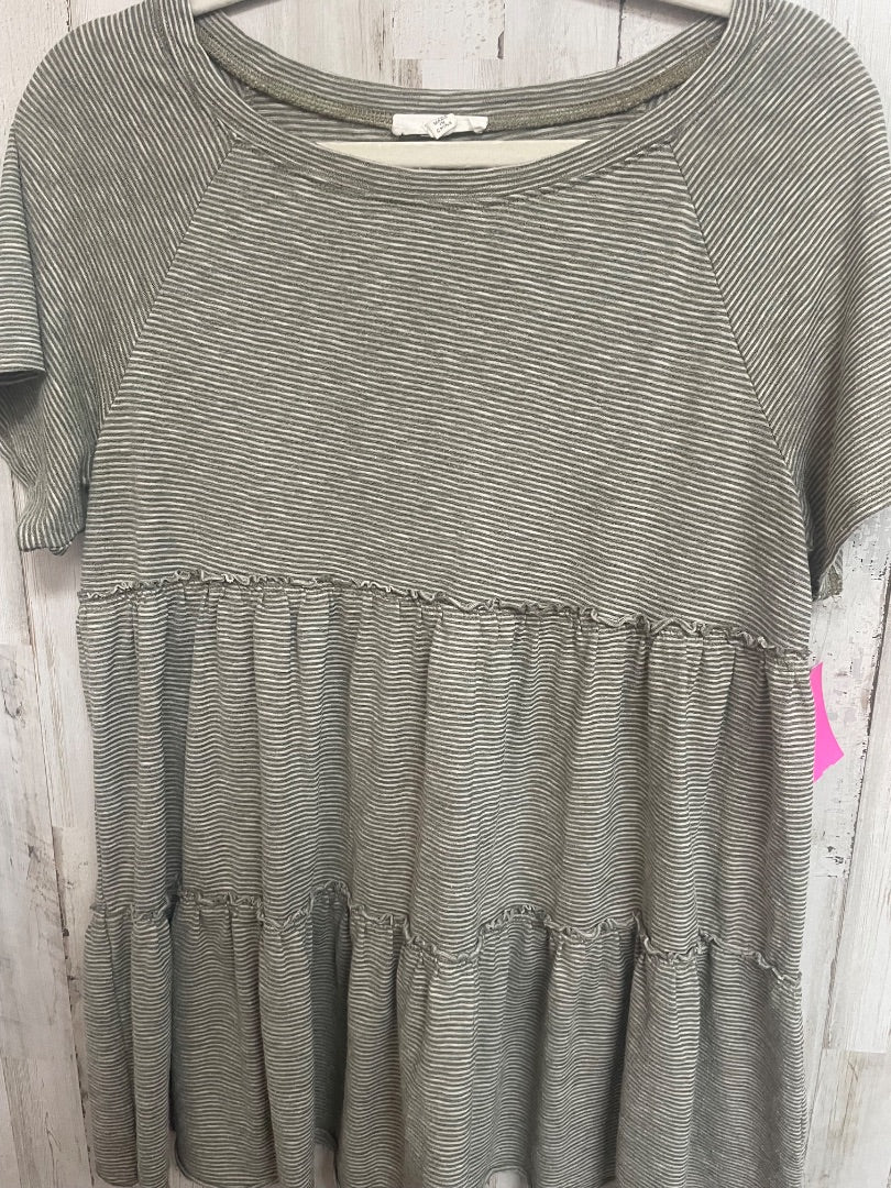 OLIVE EASEL STRIPE TIER TOP, LADIES S