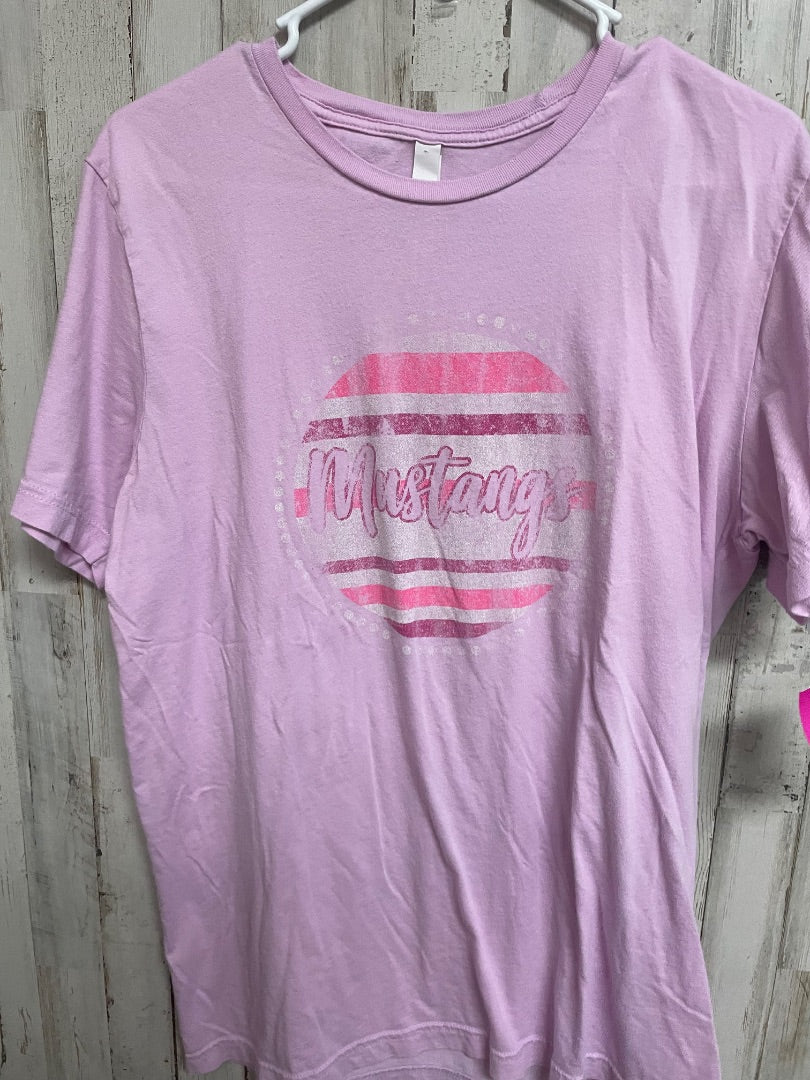 PINK BELLA MUSTANGS TEE, LADIES L
