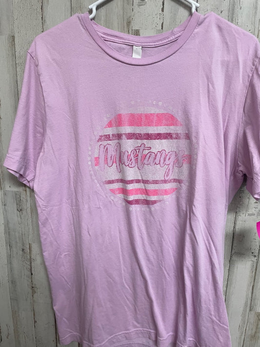 PINK BELLA MUSTANGS TEE, LADIES L