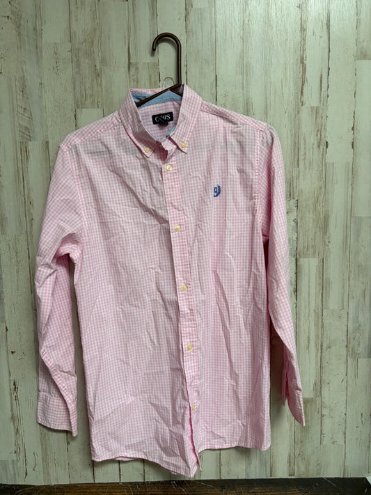PINK CHAPS PLAID BUTTON UP, BOY18/20