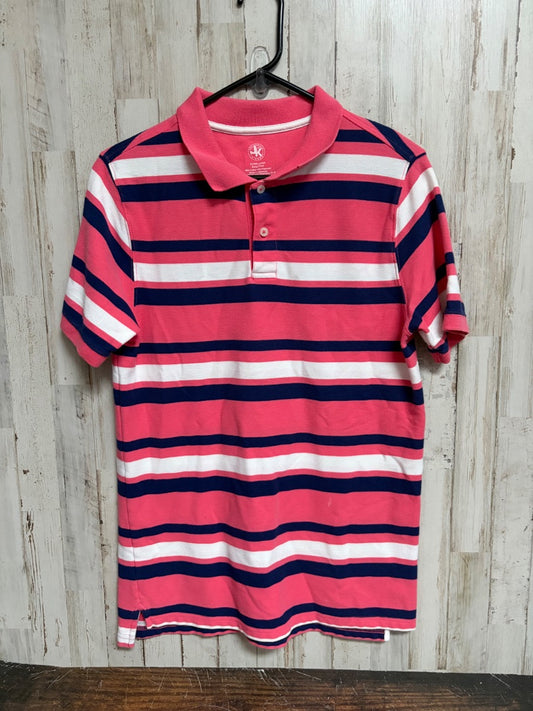 CORAL JK STRIPE POLO, BOY 18/20
