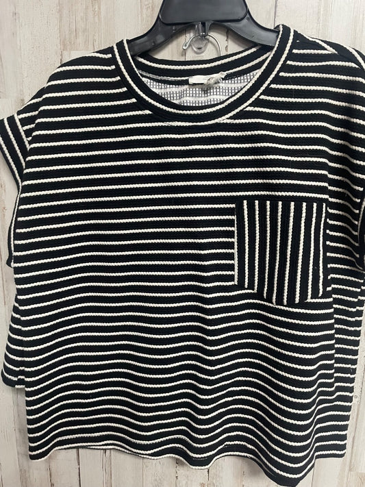 BLACK/WHITE ENTRO STRIPE POCKET 2PC SET, LADIES L