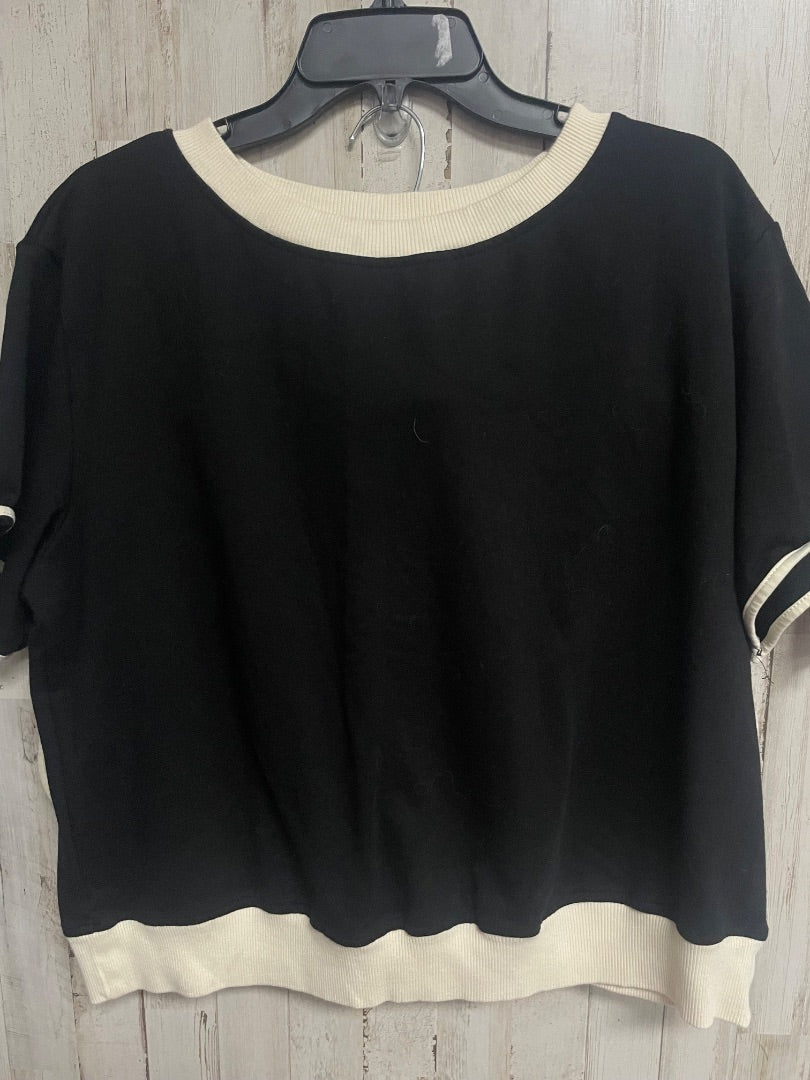 BLACK/IVORY  COTTON 2PC SET, LADIES L