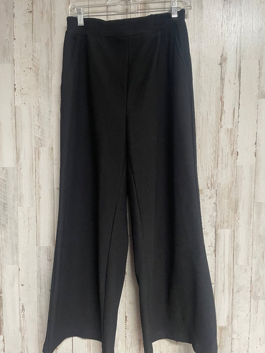 BLACK UMGEE RIBBED WIDE LEG PANTS, LADIES L