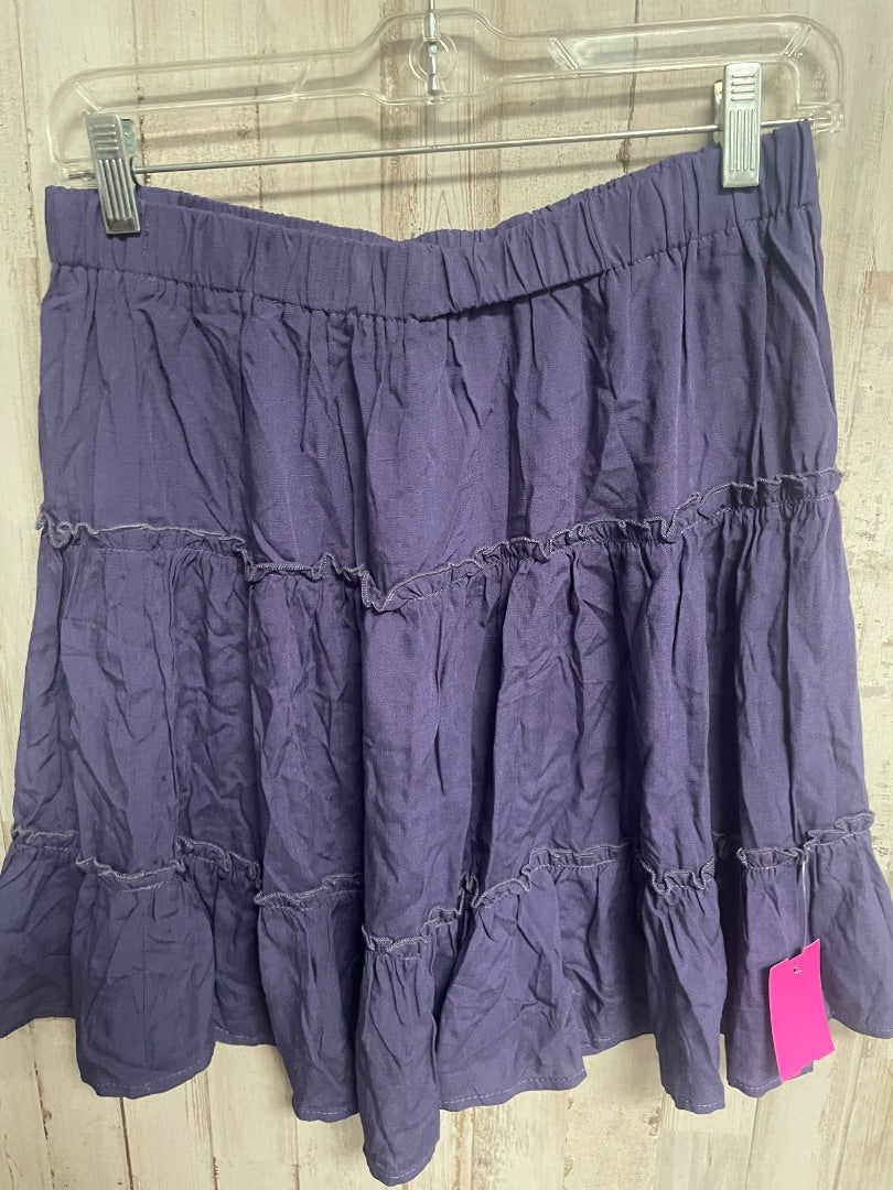 NAVY SHEIN TIER SKIRT, LADIES L