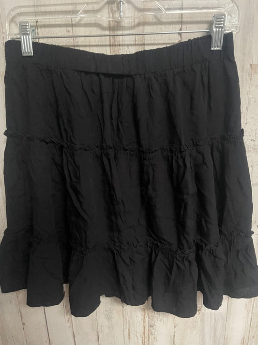 BLACK SHEIN TIER SKIRT, LADIES L