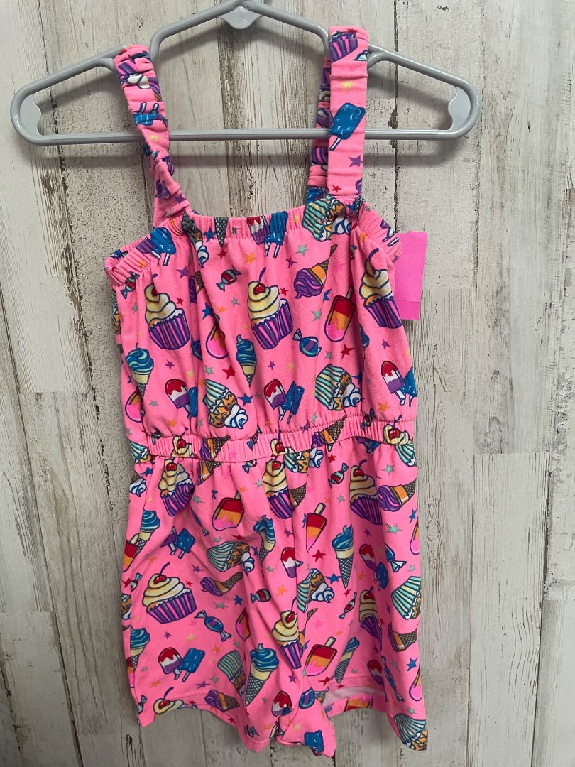 HOT PINK KIDGET ICE CREAM ROMPER, GIRL 4T