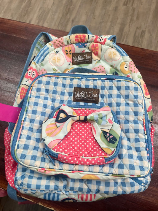 PINK/BLUE MATILDA JANE APPLE/GINGHAM BACKPACK/LUNCHBOX SET, LADIES L