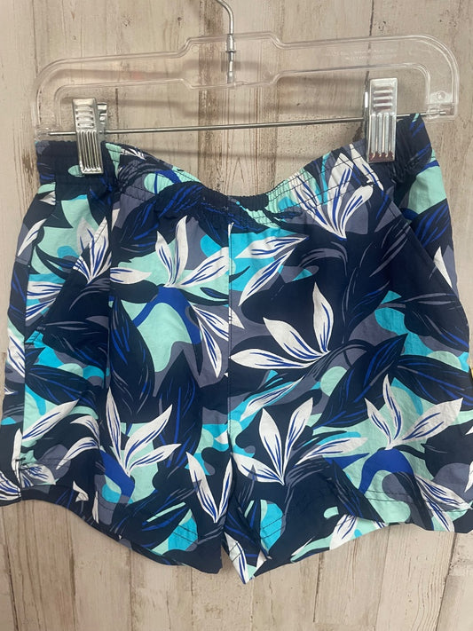 BLUE  PALM LEAF/FLOWER SWIM SHORTS, BOY 8