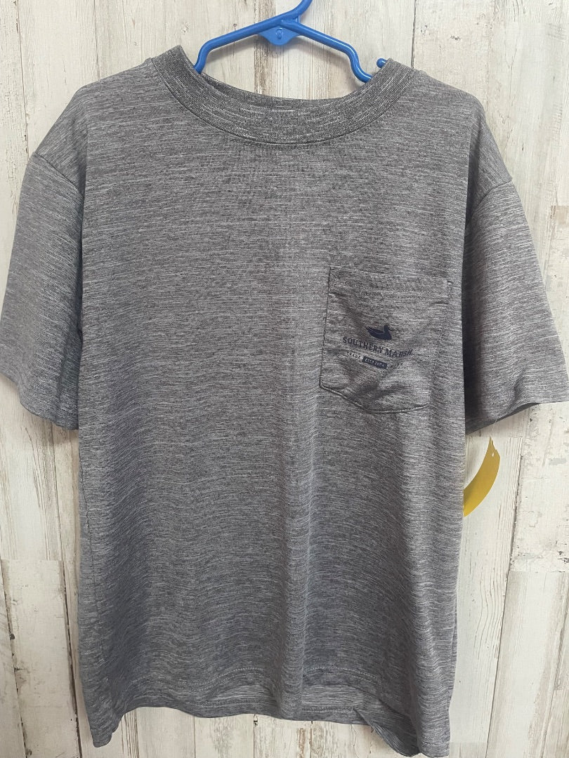 GREY SOUTHERN MARSH DRY FIT POCKET TEE, BOY 8