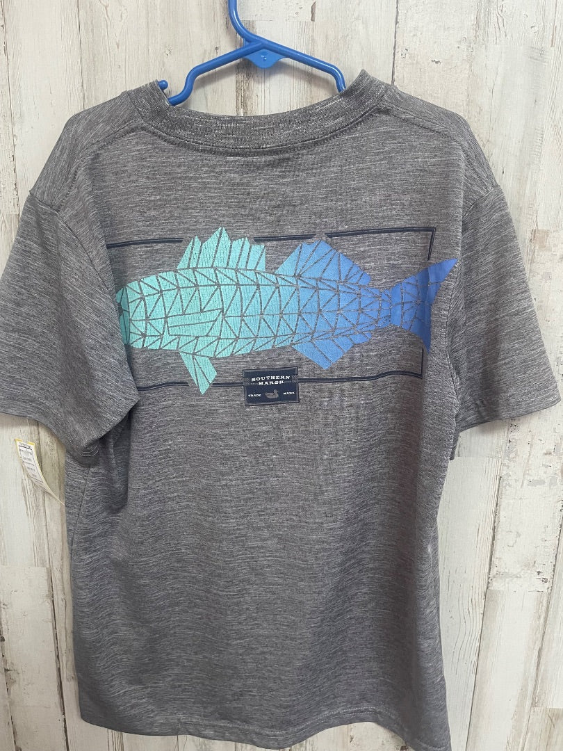 GREY SOUTHERN MARSH DRY FIT POCKET TEE, BOY 8
