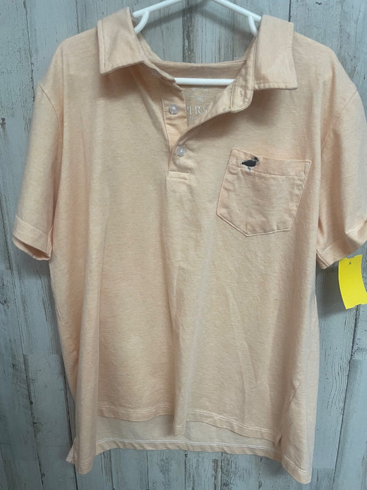 ORANGE PROPERLY TIED POCKET POLO, BOY 8