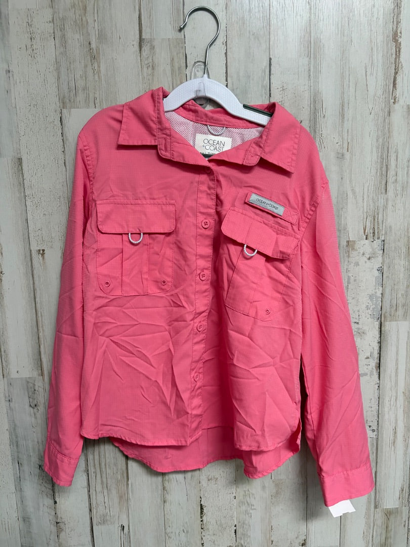 CORAL OCEAN + COAST BUTTON UP FISHING SHIRT, GIRL 8