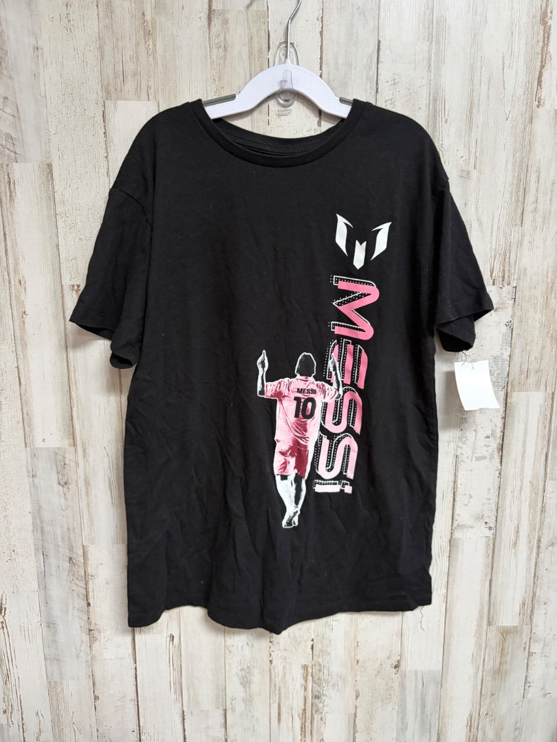 BLACK  MESSI TEE, GIRL 8