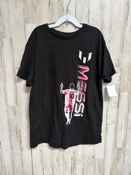 BLACK  MESSI TEE, GIRL 8