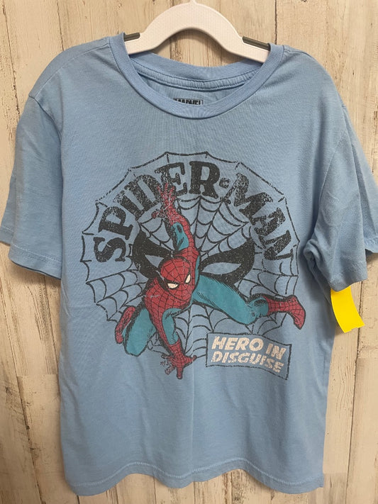 BLUE MARVEL SPIDERMAN TEE, BOYS 10/12