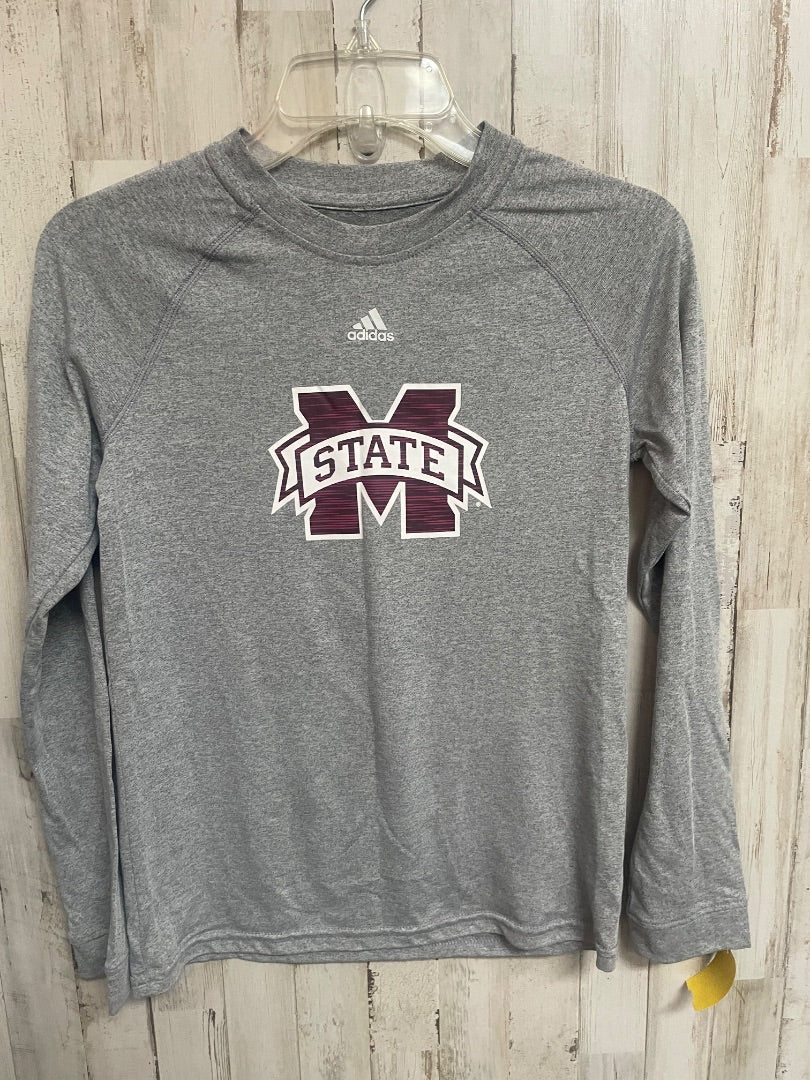 GREY ADIDAS STATE TEE, BOYS 10/12