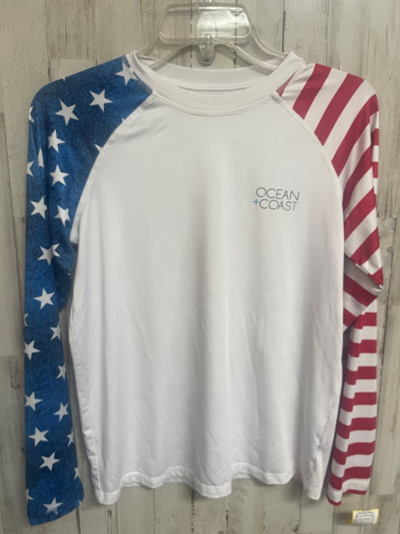 WHITE OCEAN + COAST DRI FIT RAGLAN, BOYS 14/16