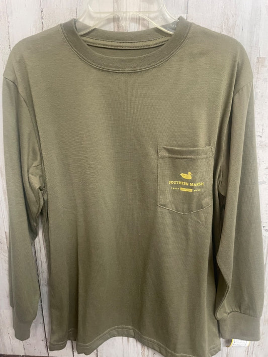 OLIVE SOUTHERN MARSH POCKET TEE, BOYS 14/16