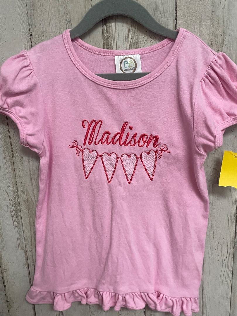 PINK BB BLANKS MADISON EMBROIDERED TEE, GIRL 8
