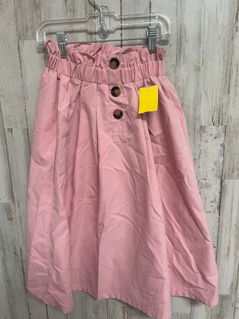 PINK SHEIN BUTTON SKIRT, GIRL 8